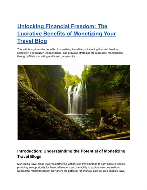 Ppt Unlocking Financial Freedom The Lucrative Benefits Of Monetizing