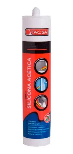 Sellador Silicona Acetica Cartucho 280ml Negro Tacsa