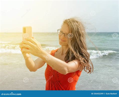 Happy Smiling Woman at Beach Stock Image - Image of nature, young ...