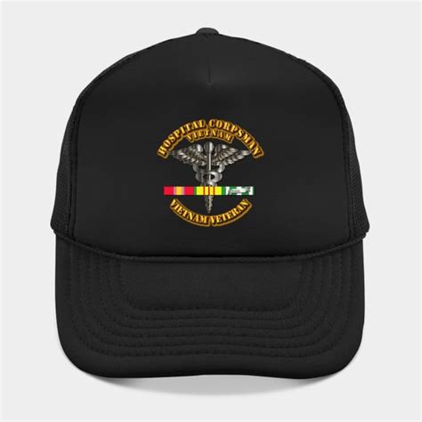 Hospital Corpsman W Vietnam Svc Ribbons Usn Hat Teepublic