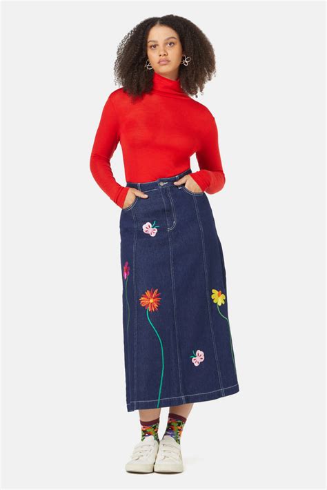 Suncatcher Maxi Denim Skirt Gorman Nz