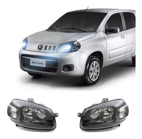 Farol Fiat Uno Way Vivace 2010 A 2014 Arteb Máscara Negra MercadoLivre