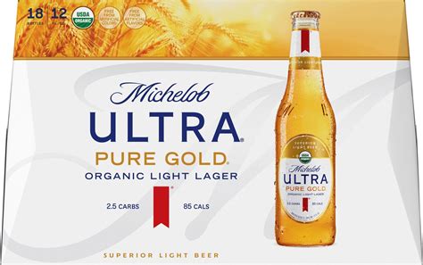 Michelob Ultra Pure Gold Organic Light Lager 12 Oz Shipt