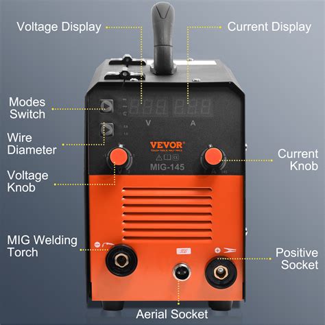 VEVOR Soldador MIG de 145 máquina de soldadura 3 en 1 máquina de