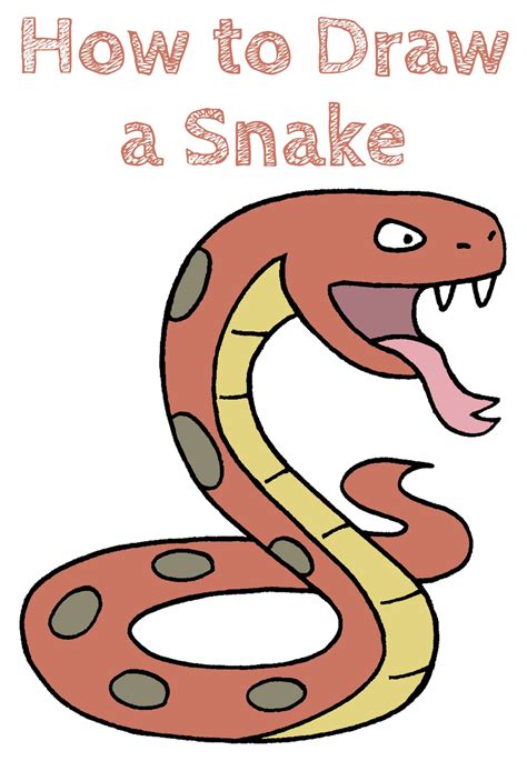 How To Draw A Snake Draw For Kids