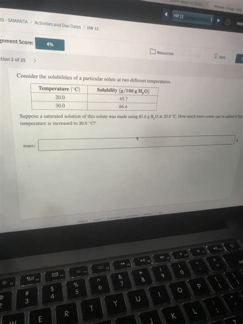 Solved Samanta Activities And Due Dates Hw Chegg