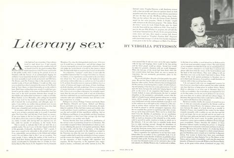 Literary Sex Vogue April 15 1959