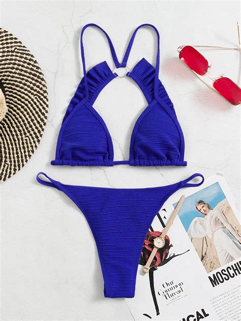 Shop Our New Arrival Brazilian Ruffle Straps Thong Bikini