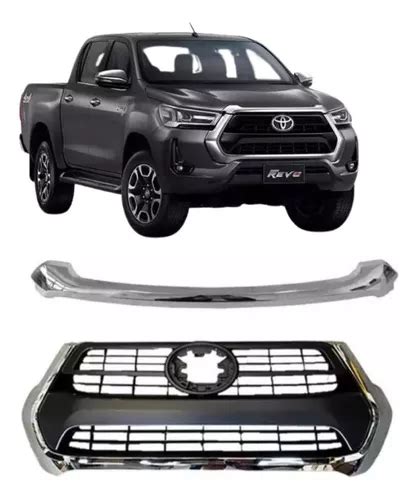 Kit Grade Hilux 2021 2022 Srv Srx Friso Cromado Parcelamento Sem Juros