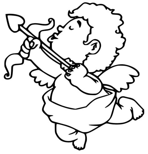 Coloriage Cupidon Drôle télécharger et imprimer gratuit sur