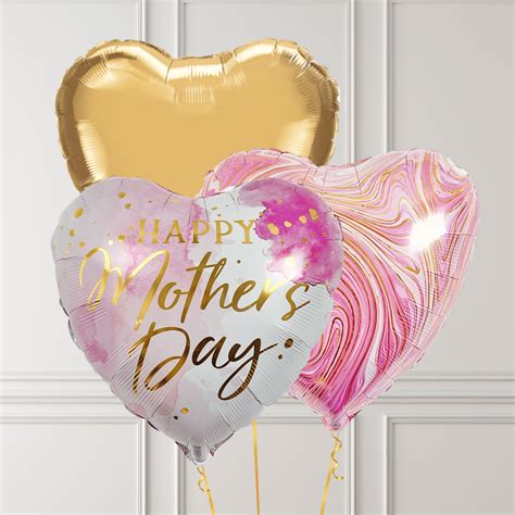 Happy Mothers Day Pink Watercolour Balloon Trio Balloonbx