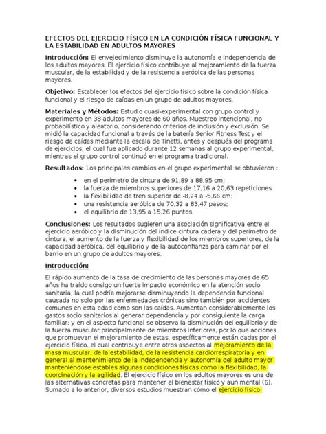 PDF EFECTOS DEL EJERCICIO FÍSICO EN LA CONDICIÓN FÍSICA FUNCIONAL Y