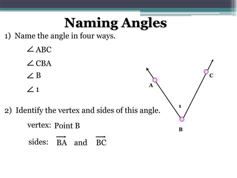 Name Each Angle In Four Ways