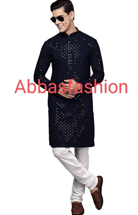 Mens Indian Chicken Curry Kurtablack Kurta Cotton Kurta Etsy Canada