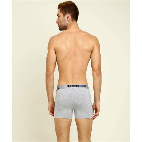 Cueca Masculina Boxer Lupo Cinza Netshoes