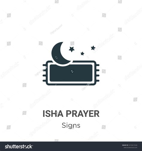 Isha Prayer Glyph Icon Vector On Stock Vector Royalty Free 1613613169