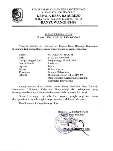 Contoh Surat Keterangan Wali Nikah Contoh Surat Resmi