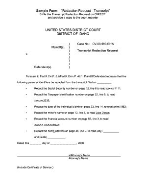 Court Transcript Format Example Complete With Ease Airslate Signnow