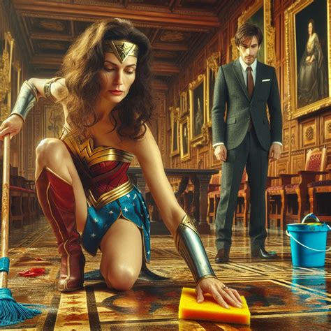 Wonderwoman Cleans The Castle Floor By Gardenia76 On Deviantart