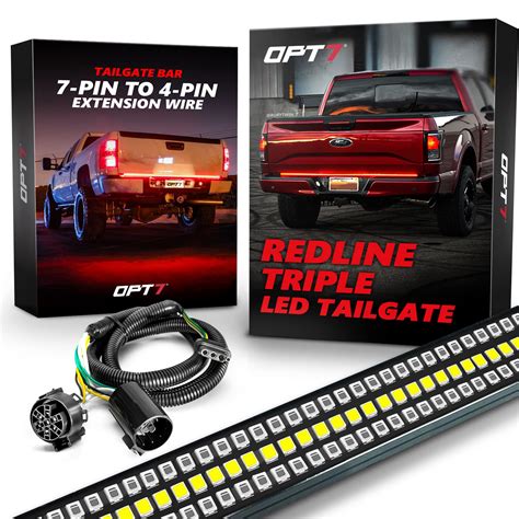 Buy OPT7 60 Redline Triple LED Tailgate Light Bar W Sequential RED