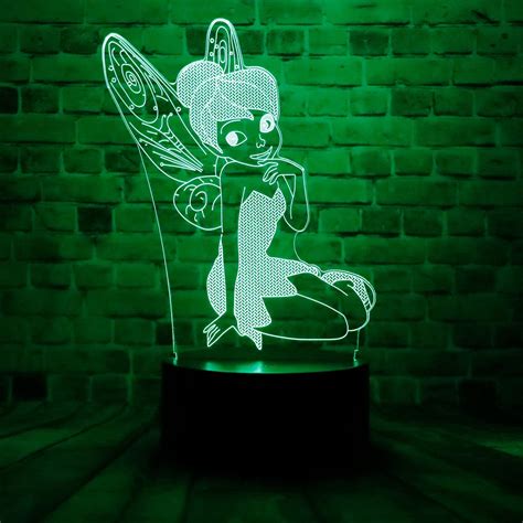 Cartoon Magic Elf Tinker Bell Miss Bell Anime Figure Pretty Fairy Bulb