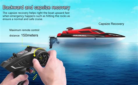 Remote Control Boat Kuman Km H High Speed Waterproof Rc Racing Boat