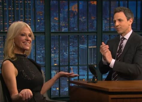 Seth Meyers Confronts Kellyanne Conway Over Trump Russia Briefing Reports