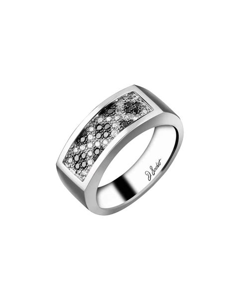 Bague Chevalière Moderne Homme en Diamants D Bachet Joaillier