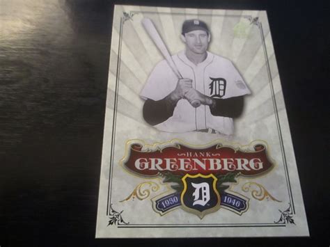 Hank Greenberg Detroit Tigers B Upper Deck Sp Legendary Cuts