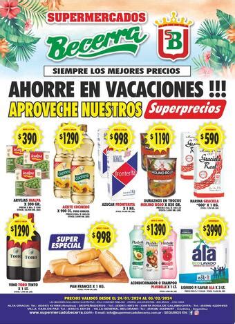 Catálogo y ofertas de Supermercados Becerra 24 01 hasta 05 02