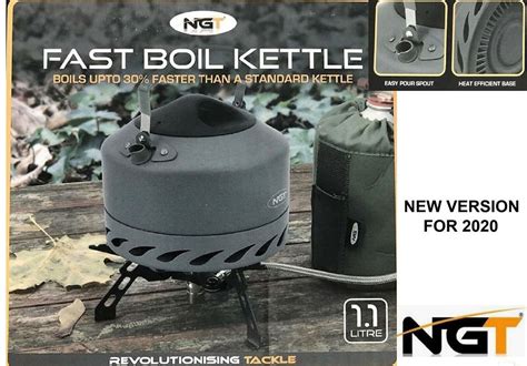 Ngt Fast Boil 11l Kettle For Fishing Camping Caravan With Heat Trap