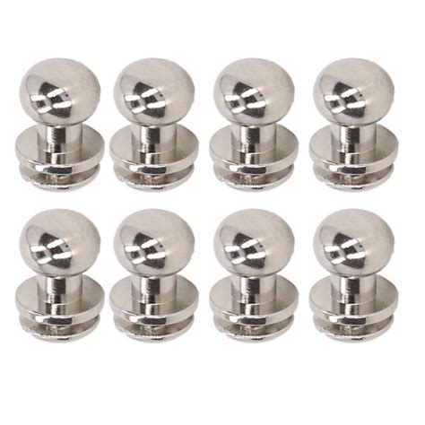 Tmishion Rivets En Cuir Pcs Boutons Ronds X In Couleur Argent