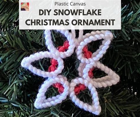 Snowflake Christmas Ornament With Plastic Canvas Needlepointers