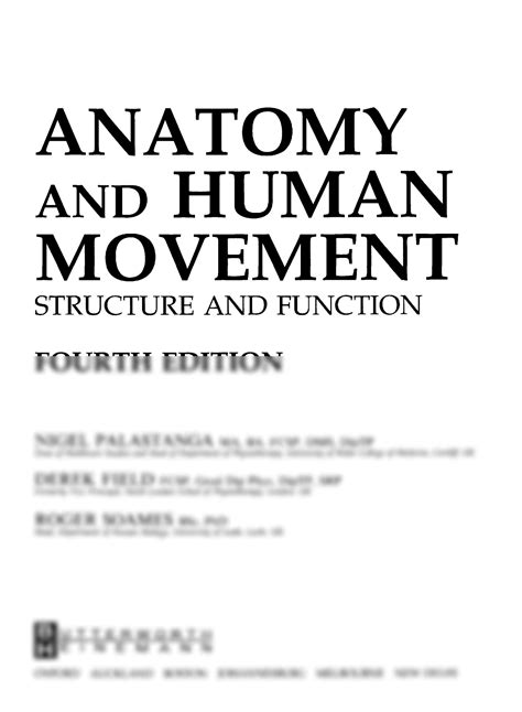 Solution Anatomy And Human Movement Structure And Function E Studypool