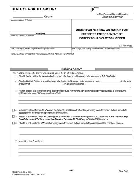 Order For Hearing On Motion For Form Fill Out And Sign Printable Pdf