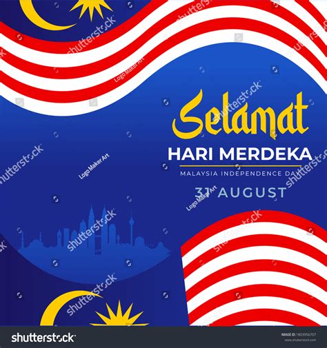 Selamat Hari Merdeka Independence Day Malaysia Stock Vector (Royalty ...