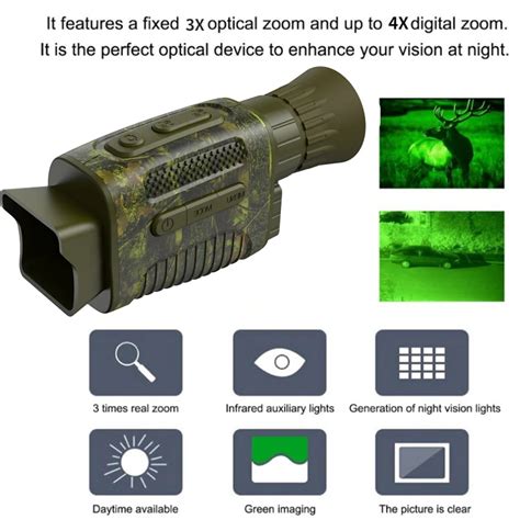 Nv650c 7 Levels Infrared Night Visions Device 1080p 4x Digital Zoom Day