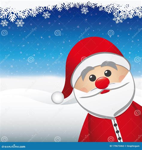 Santa Claus Winter Snow Landscape Stock Photo - Image of celebration ...