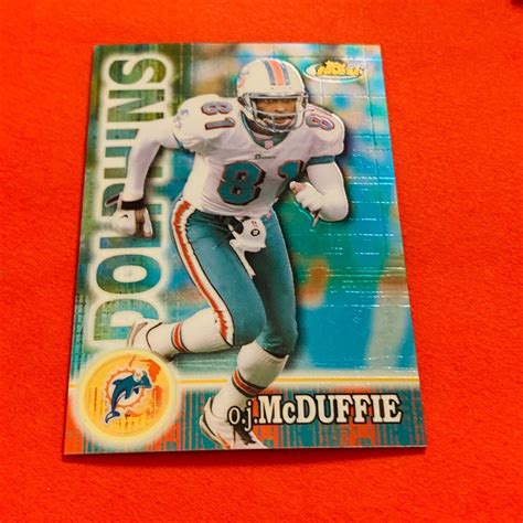 O J McDuffie Miami Dolphins 2000 Topps Finest Base Card 123 EBay