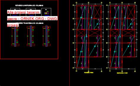 Proje Sitesi Aile projesi tasarım yapısı Autocad Projesi