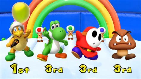 Super Mario Party Minigame Hammer Bro Vs Yoshi Vs Shy Guy Vs Goomba