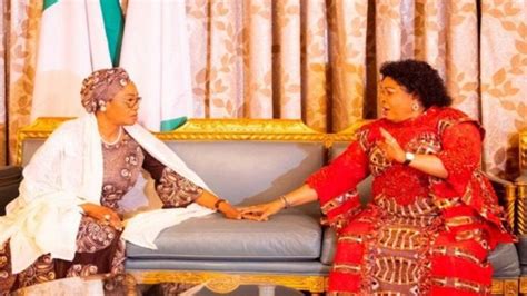 Former President Jonathans Wife Patience Visits First Lady Oluremi