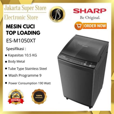 Jual Mesin Cuci Sharp Tabung Esm Xt Kapasitas Kg Top Loading