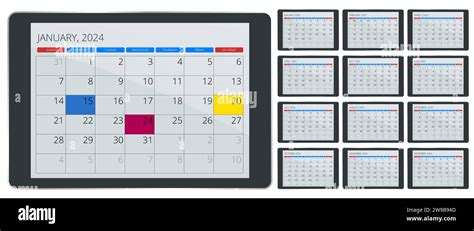 Pianificatore Calendario Per Il Modello Di Calendario Per Il