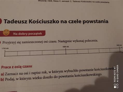 Przyjrzyj Sie Zamieszczonej Osi Czasu Nast Pnie Wykonaj Polecenia A