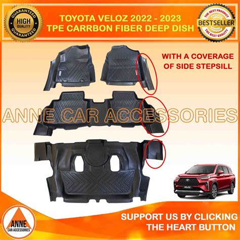 TPE Car Deep Dish Matting For Toyota Veloz 2022 2023 Onwards Model High