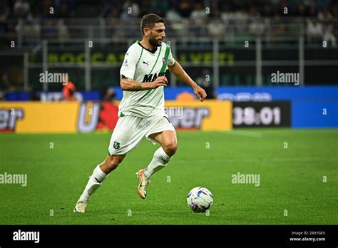 Domenico Berardi Von Sassuolo In Aktion Beim Italienischen Fußballspiel