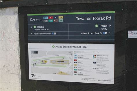 Anzac Station Precinct Map At The New Tram Stop Wongm S Rail Gallery