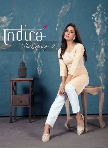 Indira The Spring Latest Fancy Regular Wear Embroidered Kurtis With