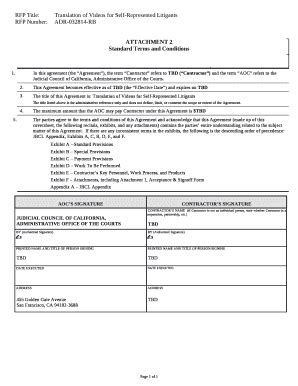 Standard Agreement Coversheet Rev Doc Template Pdffiller